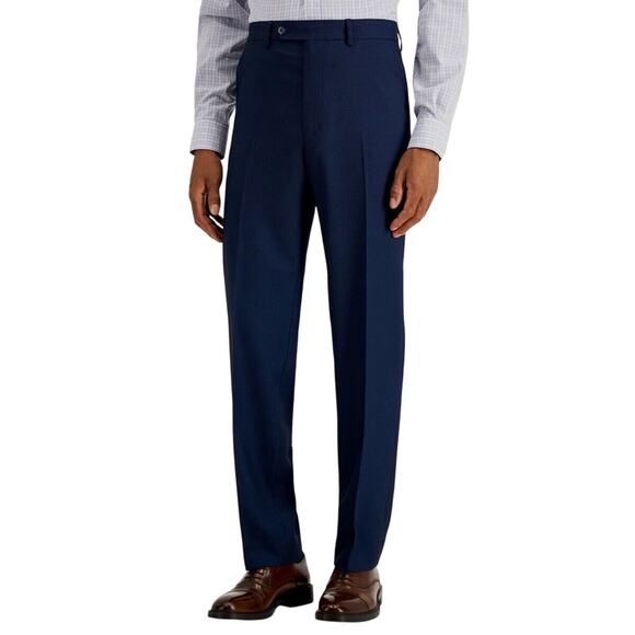 NAUTICA Blue Birdseye Modern Fit Stretch Pants 32W x 29L New with Tag NA000278 - Picture 1 of 6